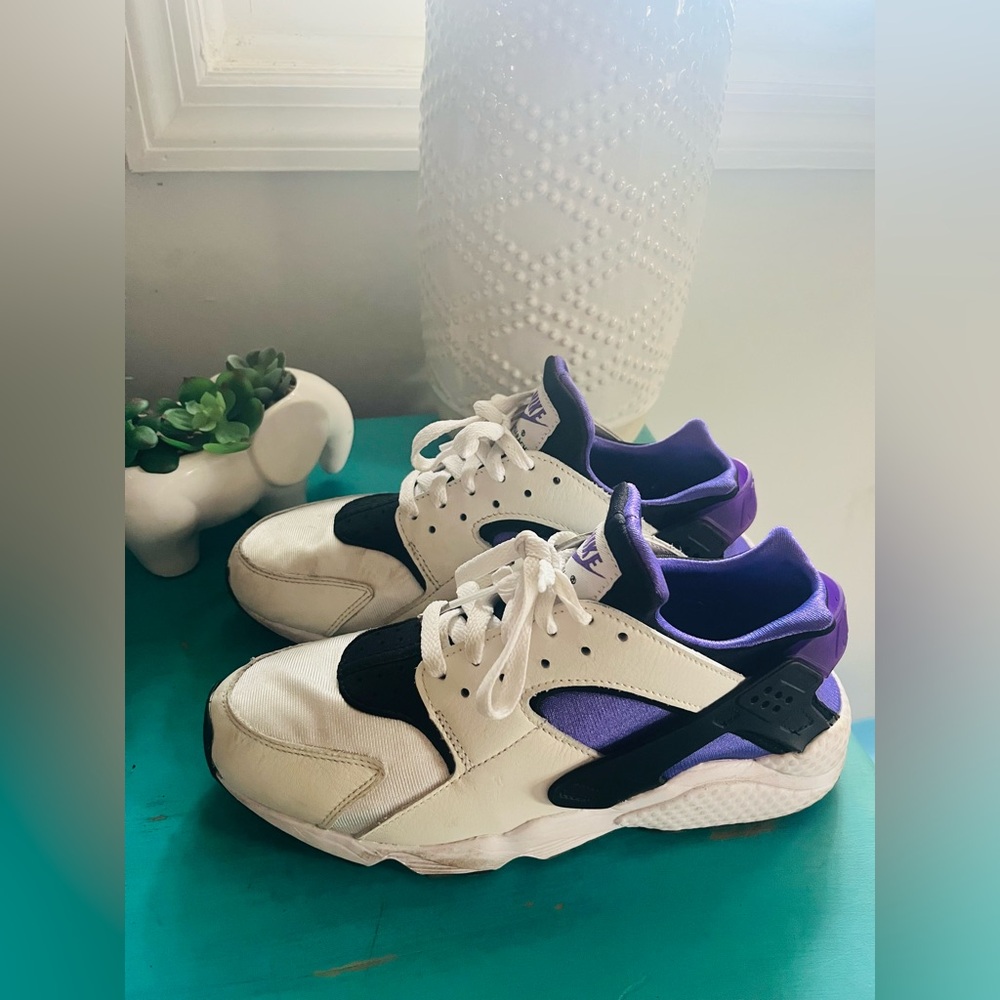 White Black Purple Nike Huraches - Picture 9 of 9